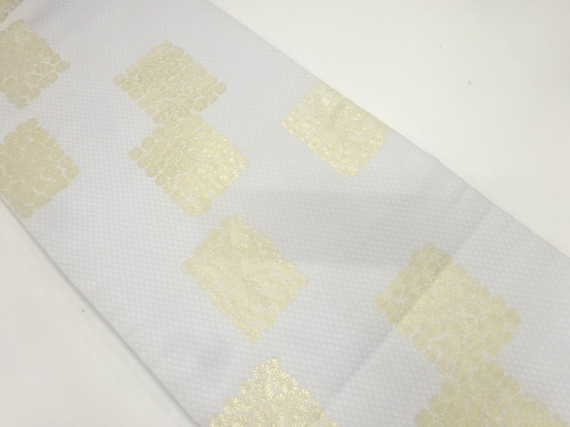 JAPANESE KIMONO / NAGOYA OBI / SILK / WOVEN FLOWERS